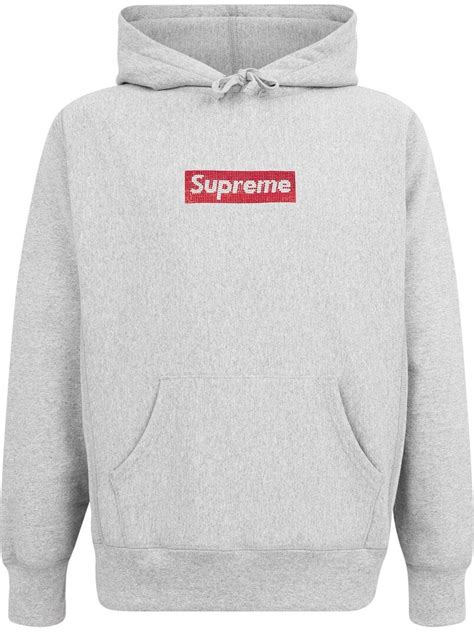 felpa supreme grigia
